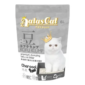 6 FOR $42: Aatas Cat Kofu Klump Tofu Cat Litter (Charcoal) 6L