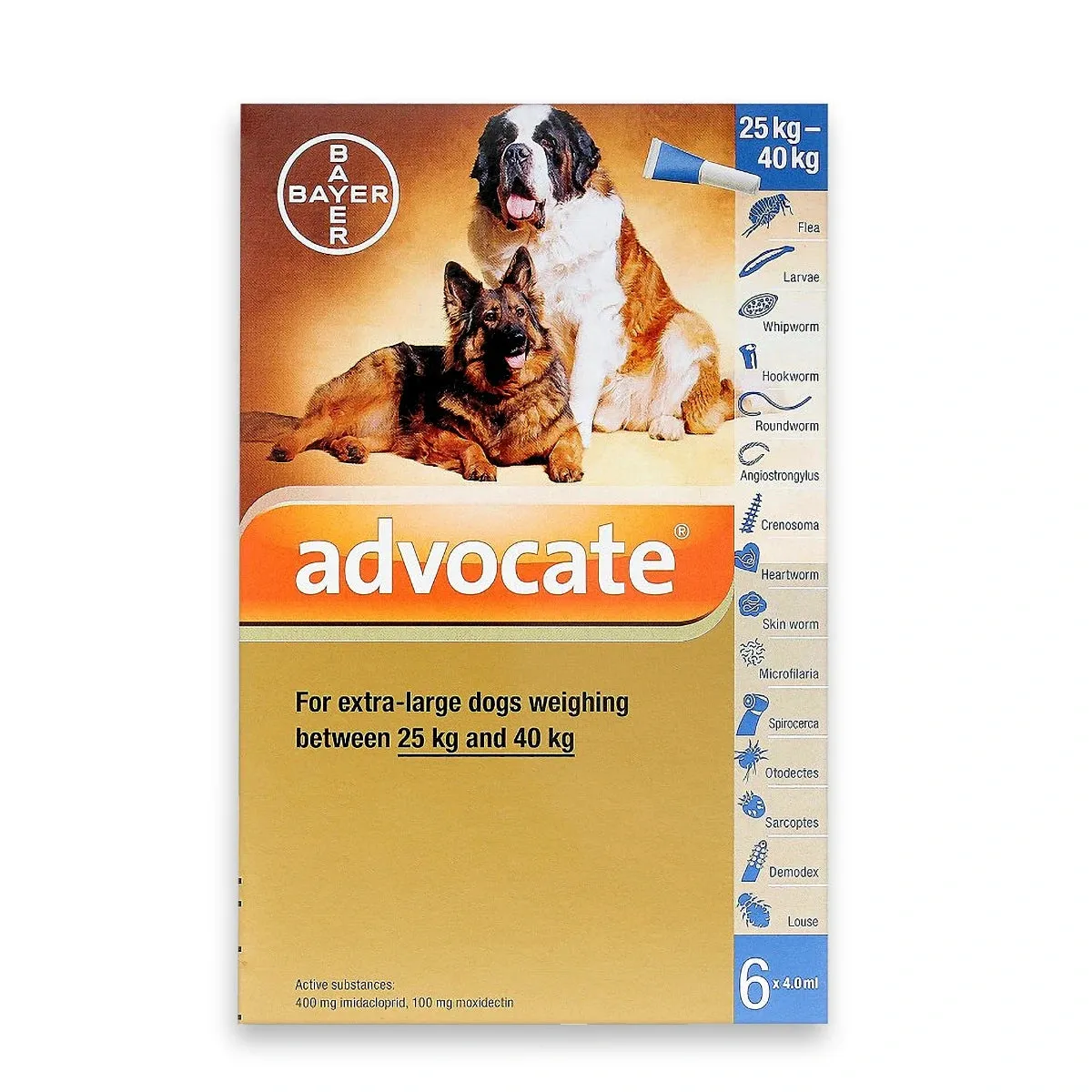 Advocate 400 Spot-On for XLarge Dogs over 25kg