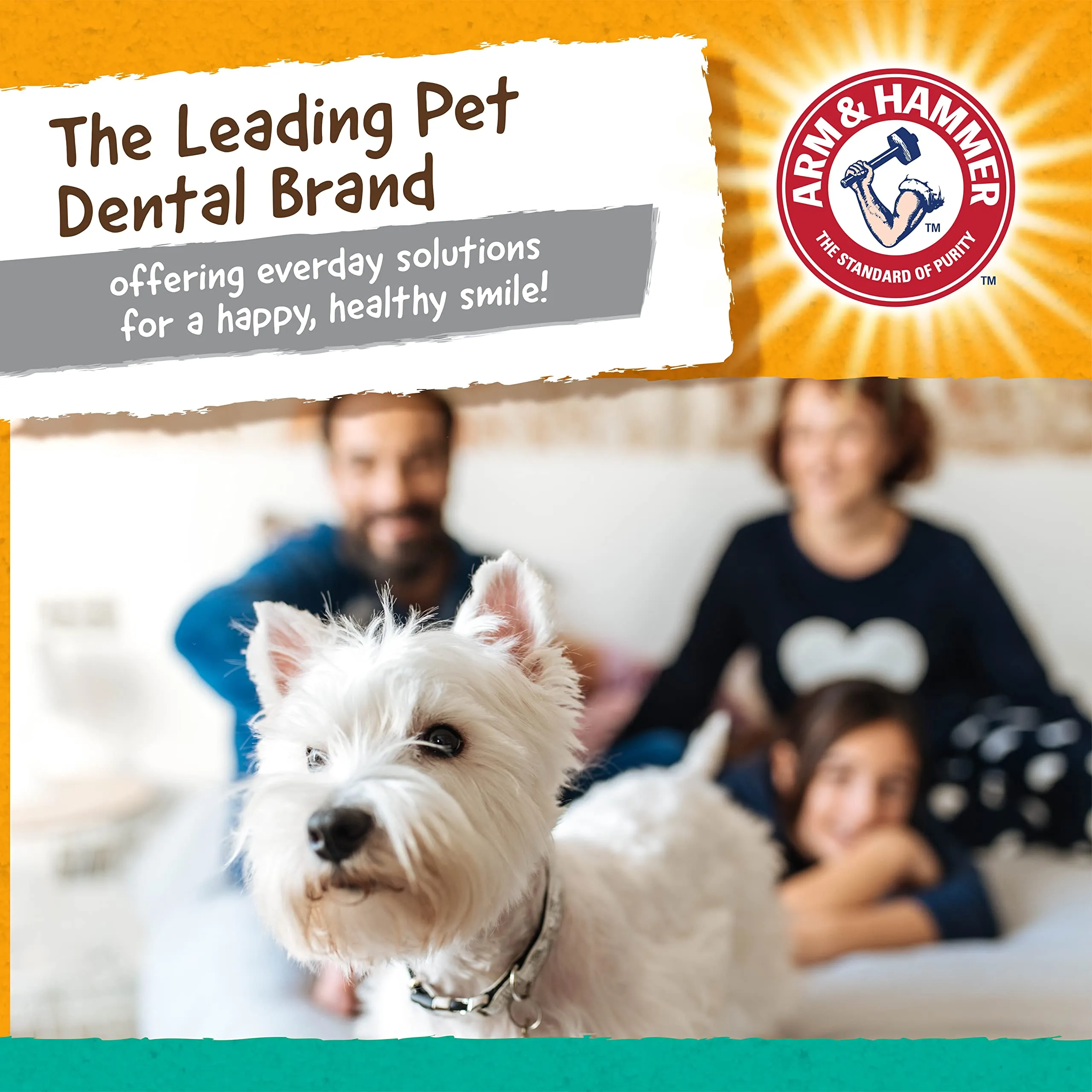 Arm & Hammer for Pets Super Treadz Gorilla Dental Chew Toy for Dogs - Dog Dental Chew Toys Reduce Plaque & Tartar Buildup Without Brushing - Safe for Dogs up to 35 Lbs Large - 1 Pack