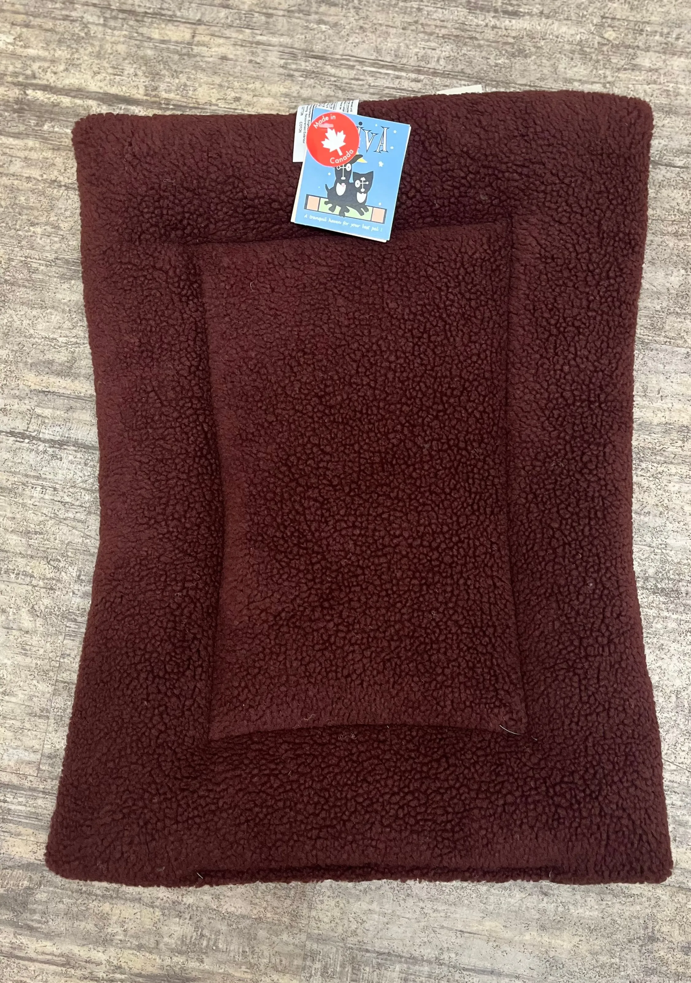 Aviva Designs Burgundy Berber Mat Pet Bed