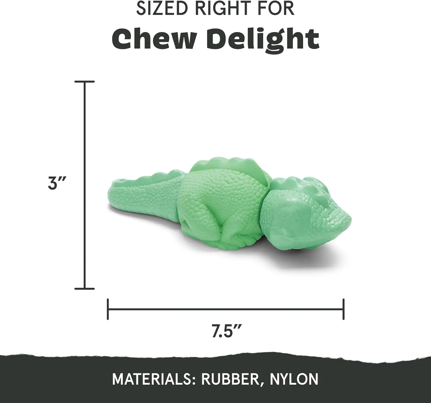 Barkbox Super Chewer Tough Dog Chew Toys for Aggressive Chewers, Dental Stimulating (Iguana - Large)