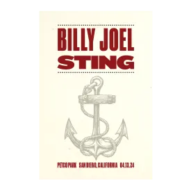 Billy Joel / Sting "4-13-24  San Diego, CA Event" Poster