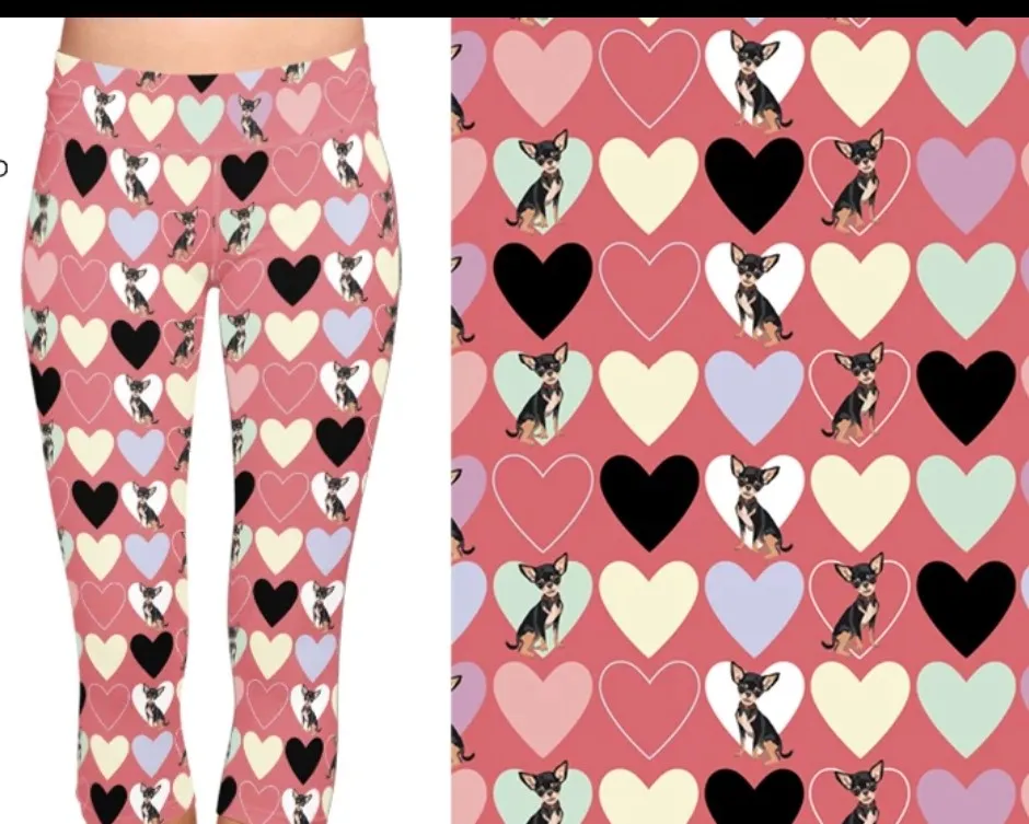 Black and Tan Chihuahua Dog Breed Ladies Leggings Perfect for a Siesta