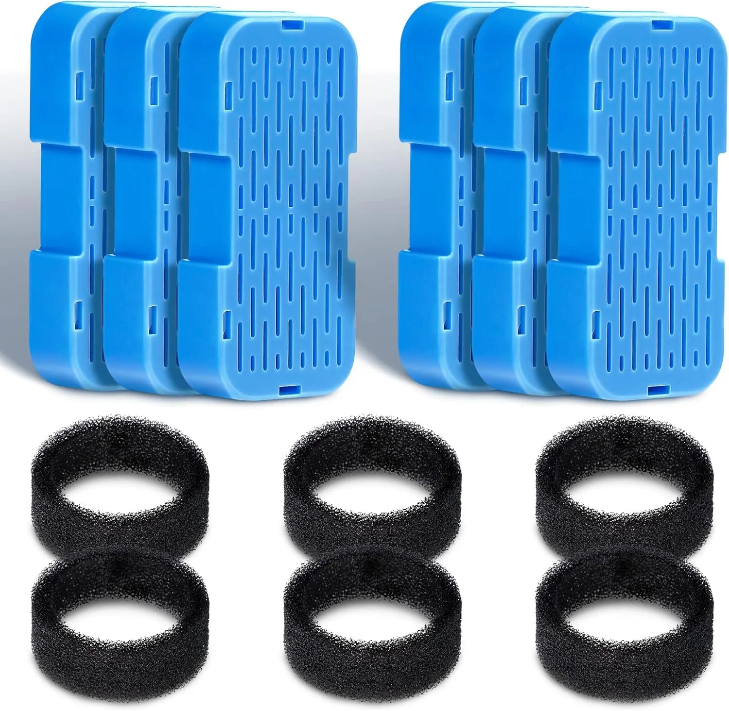Cat Water Fountain Filters: Suitable for KOOGMOON Steel Cat Fountain(S4) - 6PCS Carbon Filter   6PCS Foam Filter