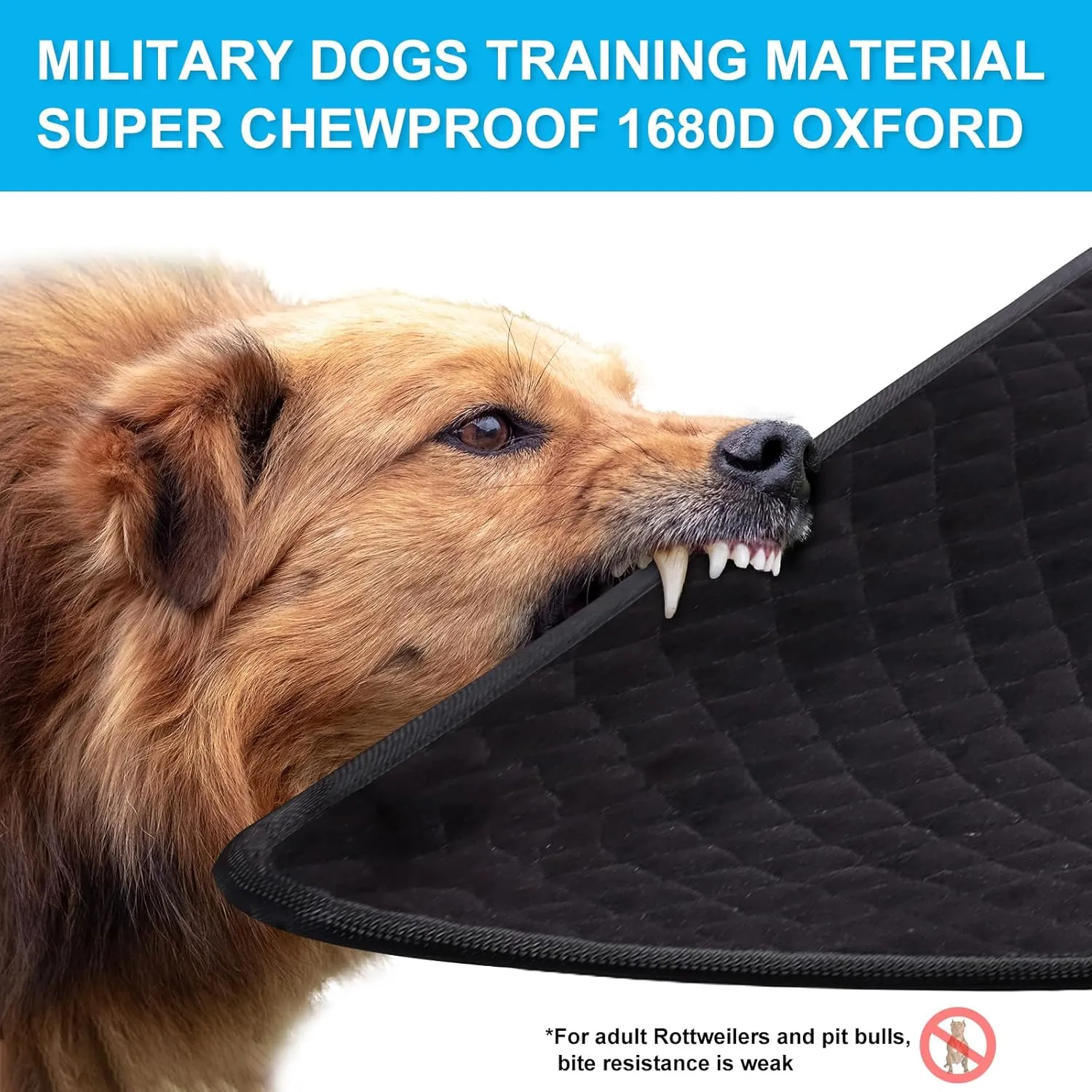 Chew Proof Dog Crate Bed Pad, Enhanced Quilted Indestructible Dog Kennel Pad for Aggressive Chewers, Washable Dogs Mat for Crate, Water Resistant Kennel Pads for Teething Puppy (Black, 35"x23")