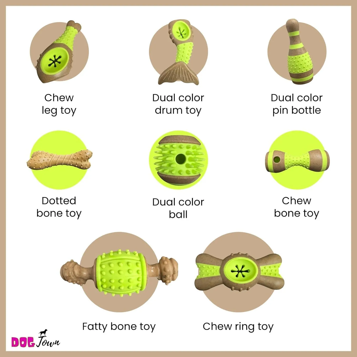 Chew Toys for Dogs and Puppies - Dual Color Drum