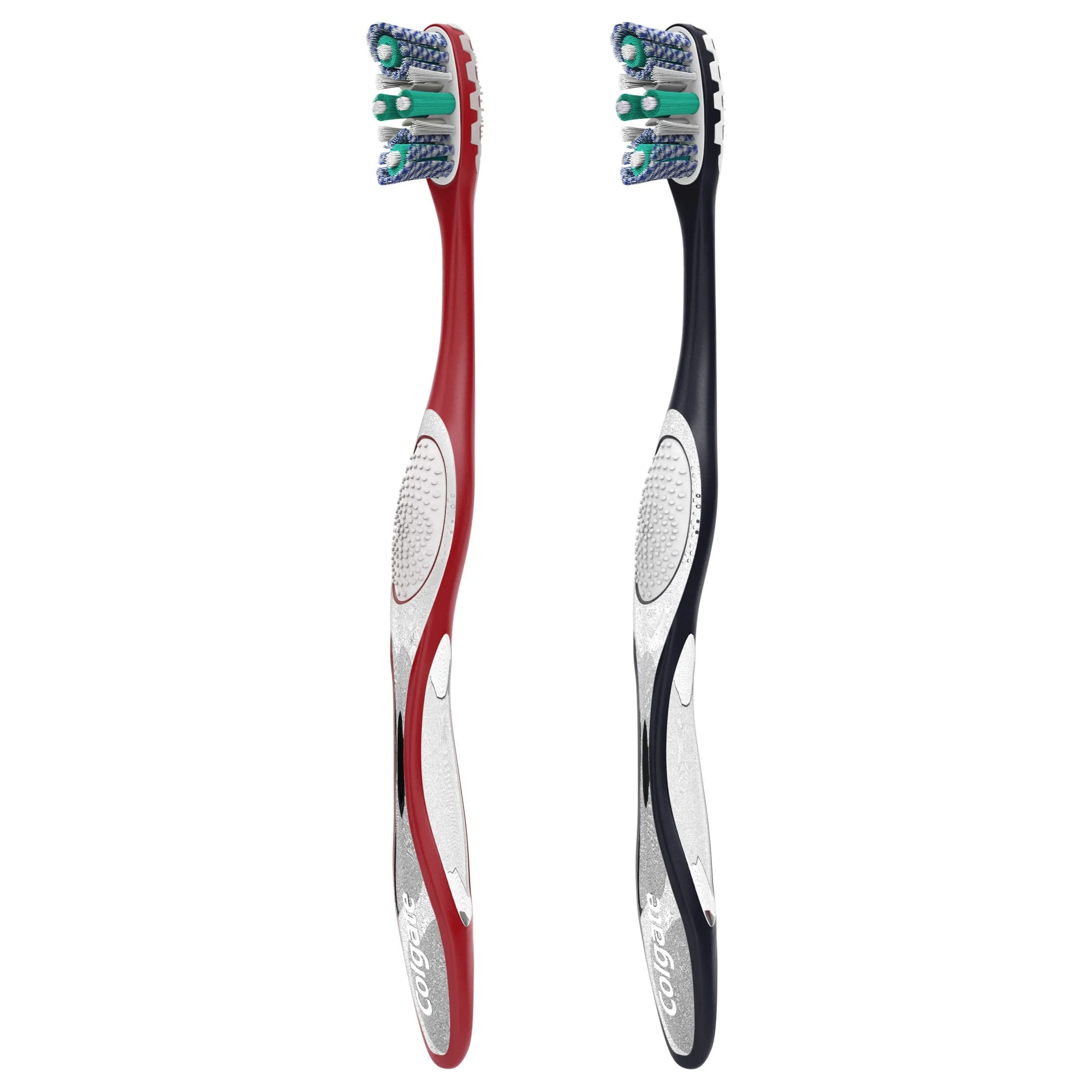Colgate 360° Advanced Optic White Toothbrush (Color May Vary), Medium, 2 Count