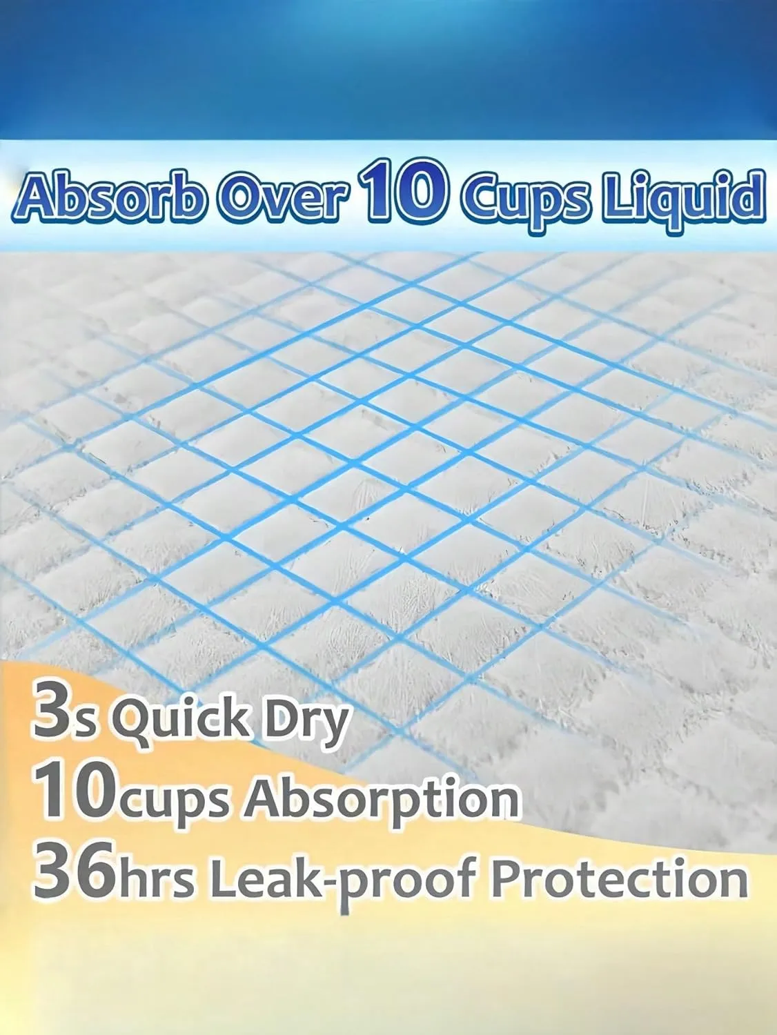 Disposable Cat and Dog Pee Pad with 7-Layer Leak-Proof Design and Quick-Drying Surface, Suitable for Potty Training, Whelping Pad, and Travel (one-Size,S Size 10 Pcs)