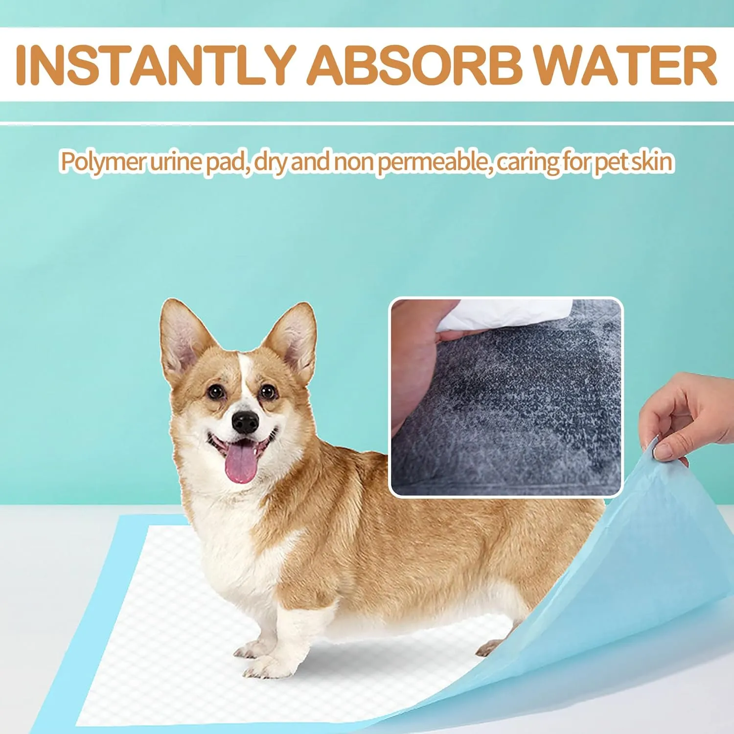 Dog and Puppy Pee Pads with Leak-Proof Quick-Dry Design for Potty Training, Standard Absorbency, Regular Size, 17.7" x 23.6" Inches - Pack of 5 Suitable for Small and Medium Breeds