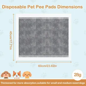 Dog and Puppy Pee Pads with Leak-Proof Quick-Dry Design for Potty Training, Standard Absorbency, Regular Size, 17.7" x 23.6" Inches - Pack of 5 Suitable for Small and Medium Breeds