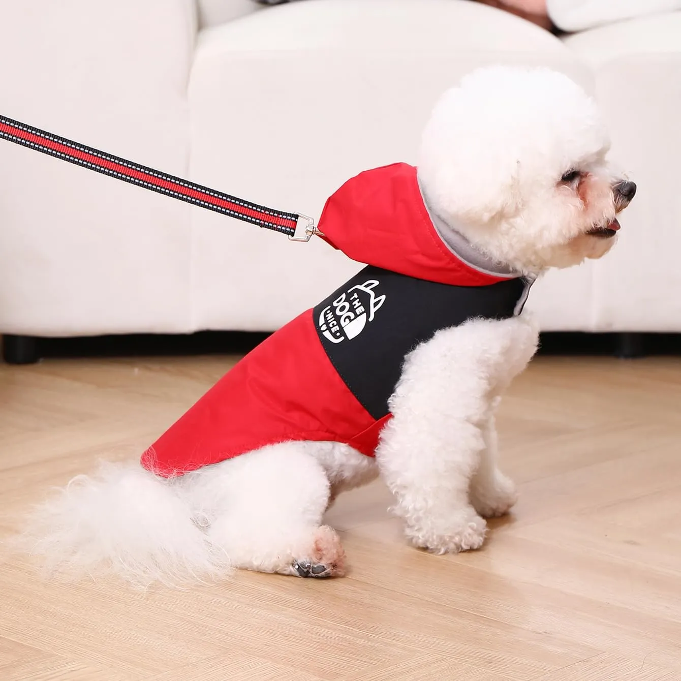 Dog Raincoats,Winter Coat,Windproof Waterproof Warm Jacket,Pet Dog Clothes for Small Medium Large Dogs(Red, Medium)