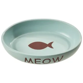 ETHICAL PORTOFINO CAT DISH SKY BLUE 6"