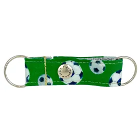 Green Soccer Ball Snappy Keychain -1032