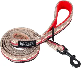 Leash Boss 6ft Dog Leash | Ultra Comfort Double-Thick Soft Padded Handle | Reflective Leash for Large Dogs, Medium Dogs | Heavy Duty Leash for Large Breed Dogs | Nylon Leash for Small Dogs/Puppies