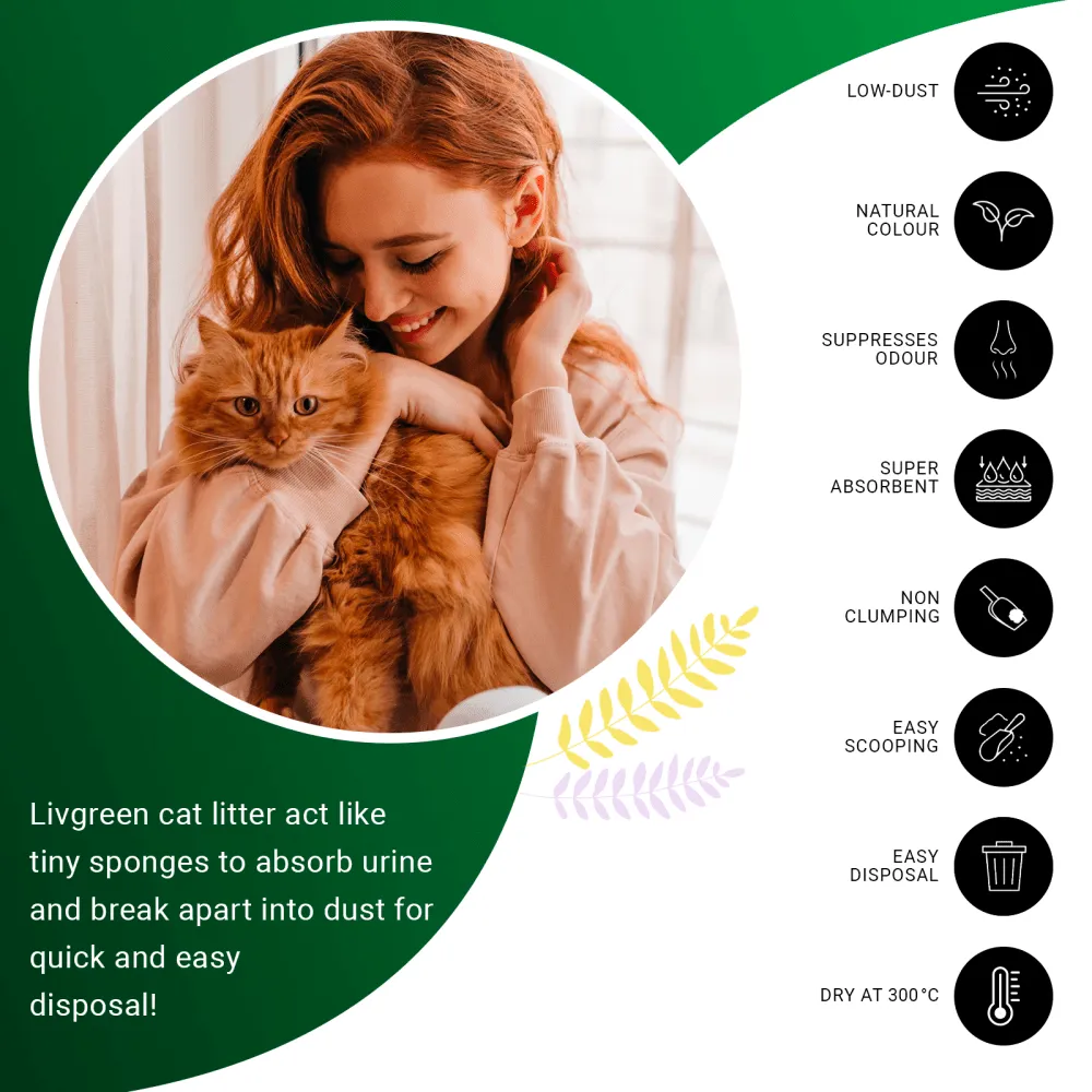LivGreen Premium 3x Absorption Natural Scented Cat Litter