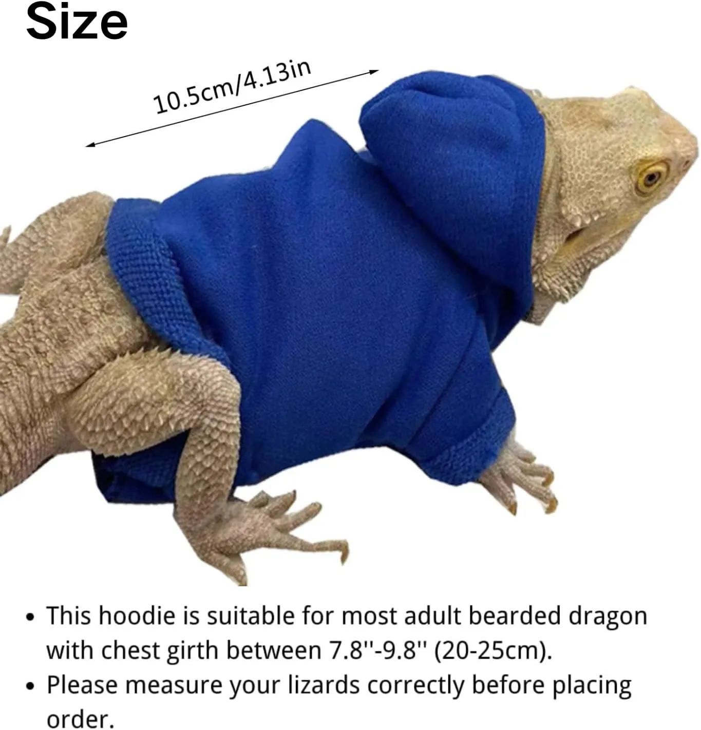Lizards Clothes for Bearded Dragon - Handmade Cotton Hoodies Warm Sweater Coat Reptiles Apparel Costume Skin Protection Photo for Lizard Bearded Dragon Crested Gecko Chameleon (4 Pack,Large)