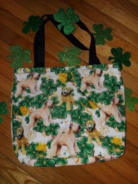 Luck of the Soft-Coated Wheaten Terrier Dog Handbag Purse Tote
