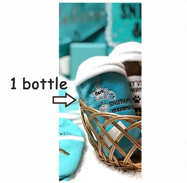 Luxury Pet Toy Embroidery Dogs Toys Pulsh Sound Balls Squeak Toy Creative French Lady Style Plush Puppy Wine Perfume 1pcs