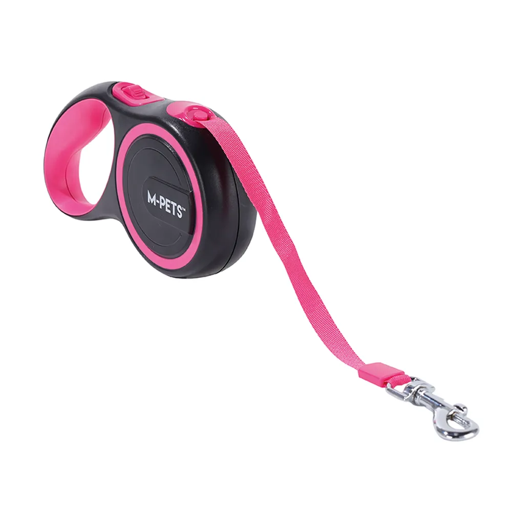 M-PETS Liberty Dog Retractable Leash Pink