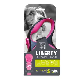 M-PETS Liberty Dog Retractable Leash Pink