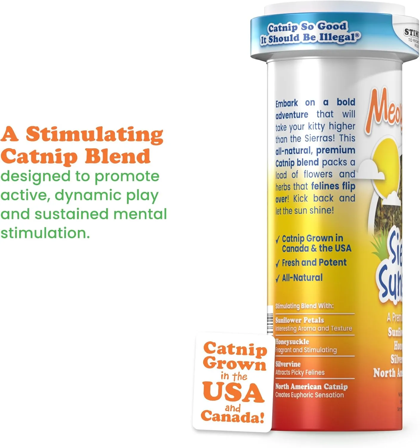 Meowijuana | Ruby Rascal Bundle | Get Silly Refillable Ruby Rascal Toy and Sierra Sunshine Catnip Blend | Promotes Play and Cat Health | Includes North American Organic Catnip