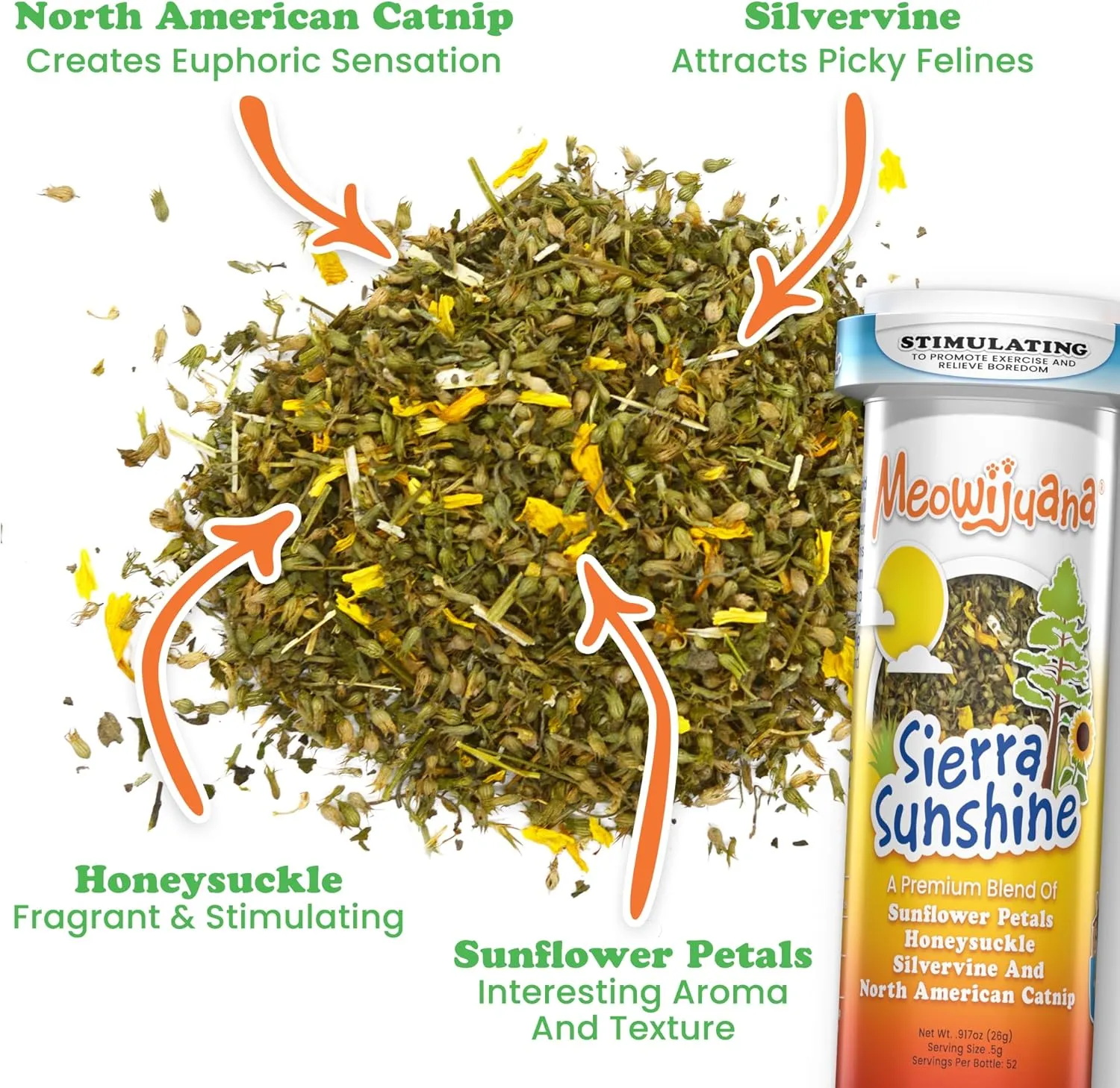 Meowijuana | Ruby Rascal Bundle | Get Silly Refillable Ruby Rascal Toy and Sierra Sunshine Catnip Blend | Promotes Play and Cat Health | Includes North American Organic Catnip