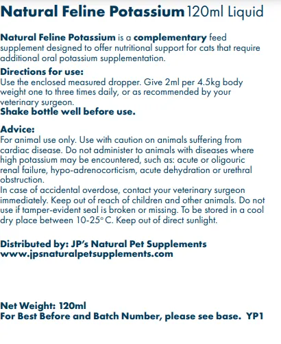Natural Potassium Supplement for Cats with Kidney Disease