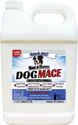 Natures MACE Dog Repellent,1 Gallon Dog Mace Spray, Keep Dogs Off of Your Lawn and Garden, Pet Corrector for Dogs, No Chew Spray, Dog Training Tool, People, Pet, & Plant Safe, Treats 48,000 Sq. Ft.