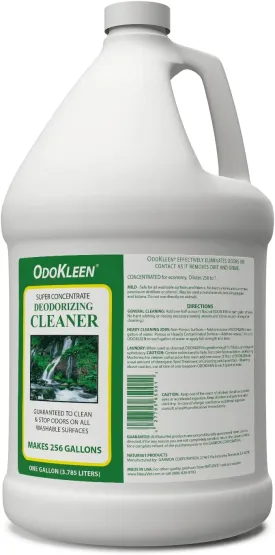 NaturVet OdoKleen Super Concentrate Deodorizing Pet Cleaner  Helps Eliminate Odors from Dogs, Cats  Removes Dirt, Grime from Carpets, Surfaces, Bedding, Crates, Kennels  1 Gallon