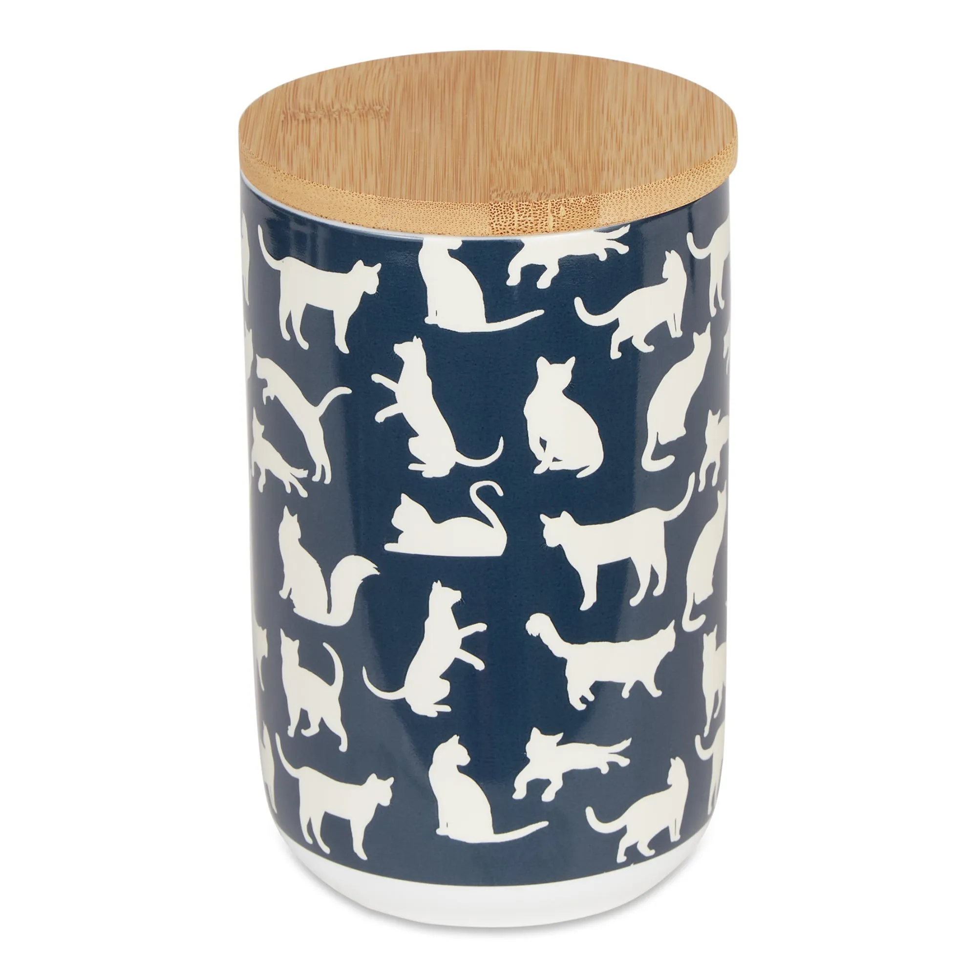 Navy Cat's Meow Pet Treat Canister 4 Cup Capacity