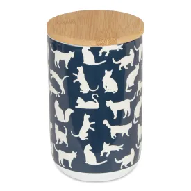 Navy Cat's Meow Pet Treat Canister 4 Cup Capacity