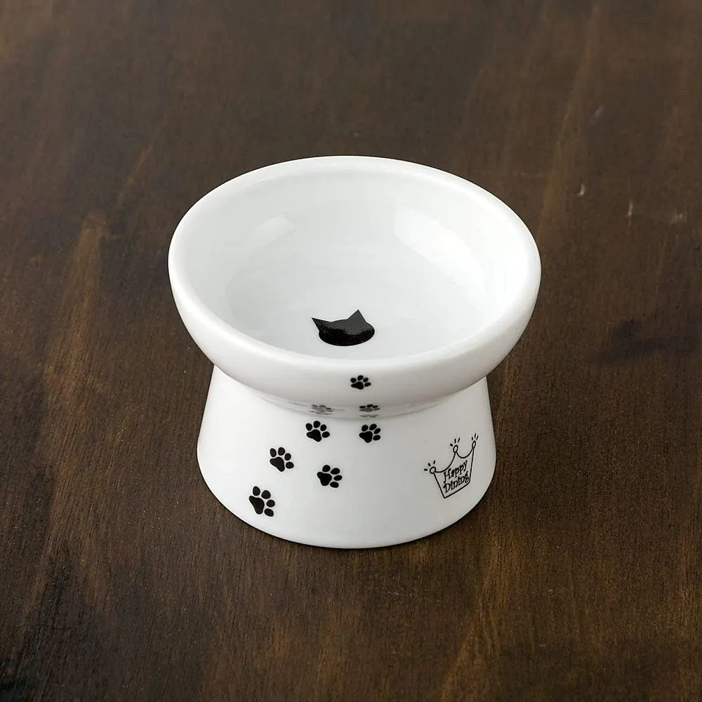 Necoichi Raised Stress Free Cat Food Bowl, Elevated, Backflow Prevention, Dishwasher and Microwave Safe, No.1 Seller in Japan! (Cat, Regular)