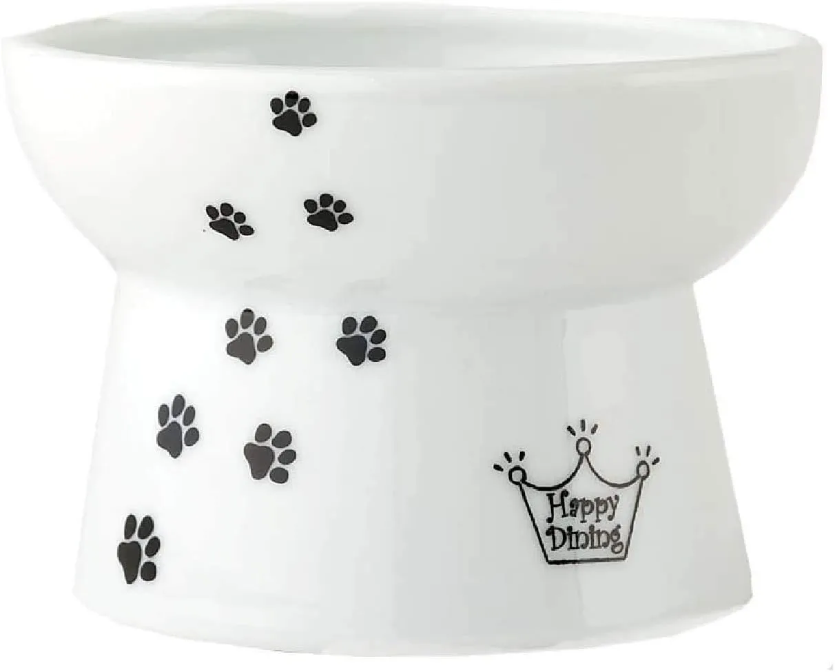 Necoichi Raised Stress Free Cat Food Bowl, Elevated, Backflow Prevention, Dishwasher and Microwave Safe, No.1 Seller in Japan! (Cat, Regular)