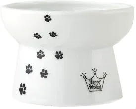 Necoichi Raised Stress Free Cat Food Bowl, Elevated, Backflow Prevention, Dishwasher and Microwave Safe, No.1 Seller in Japan! (Cat, Regular)