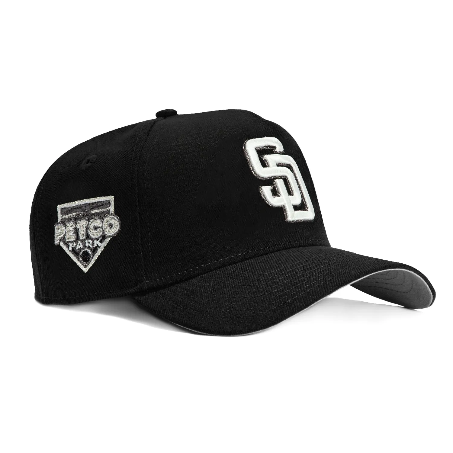 New Era 9Forty A-Frame San Diego Padres Petco Park Patch Snapback Hat - Black, White