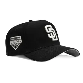 New Era 9Forty A-Frame San Diego Padres Petco Park Patch Snapback Hat - Black, White
