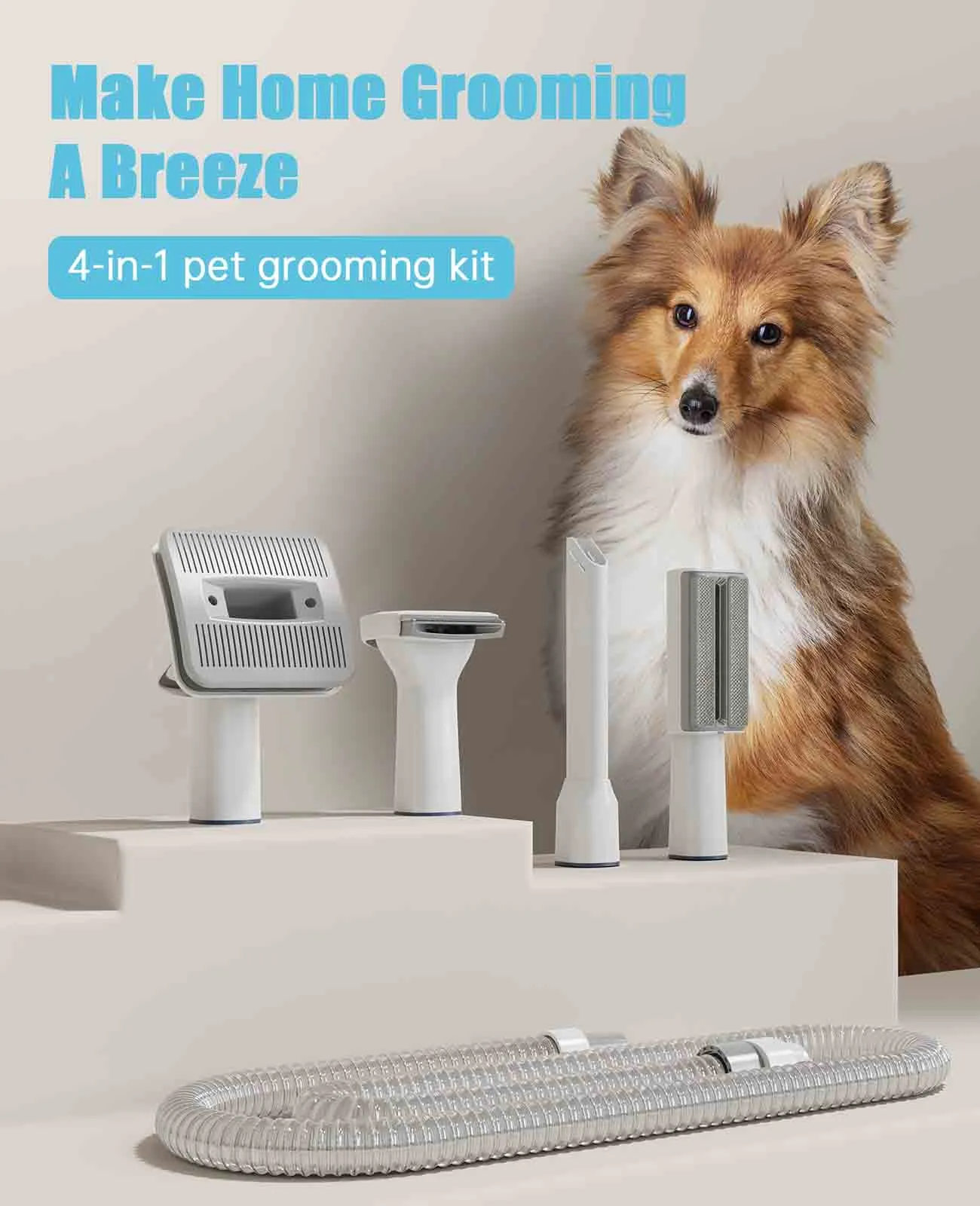 Oneisall LM2 Pet Grooming Vacuum 4Pcs Accessories Replacement