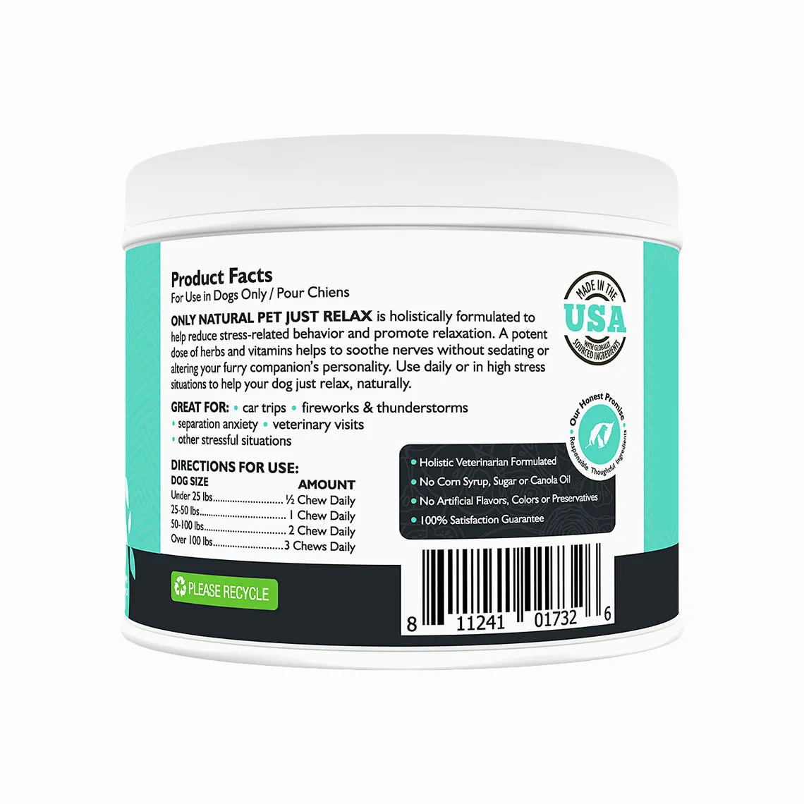 Only Natural Pet Just Relax Calming Chews for Dogs