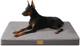 Patas Lague Orthopedic XL Dog Bed for Large Dogs 42''X28'', Soft Comfortable Waterproof Egg Crate Foam Big Large Pet Beds Mat with Removable Washable Cover, Grey