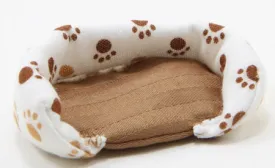 Pet Bed, Brown and White