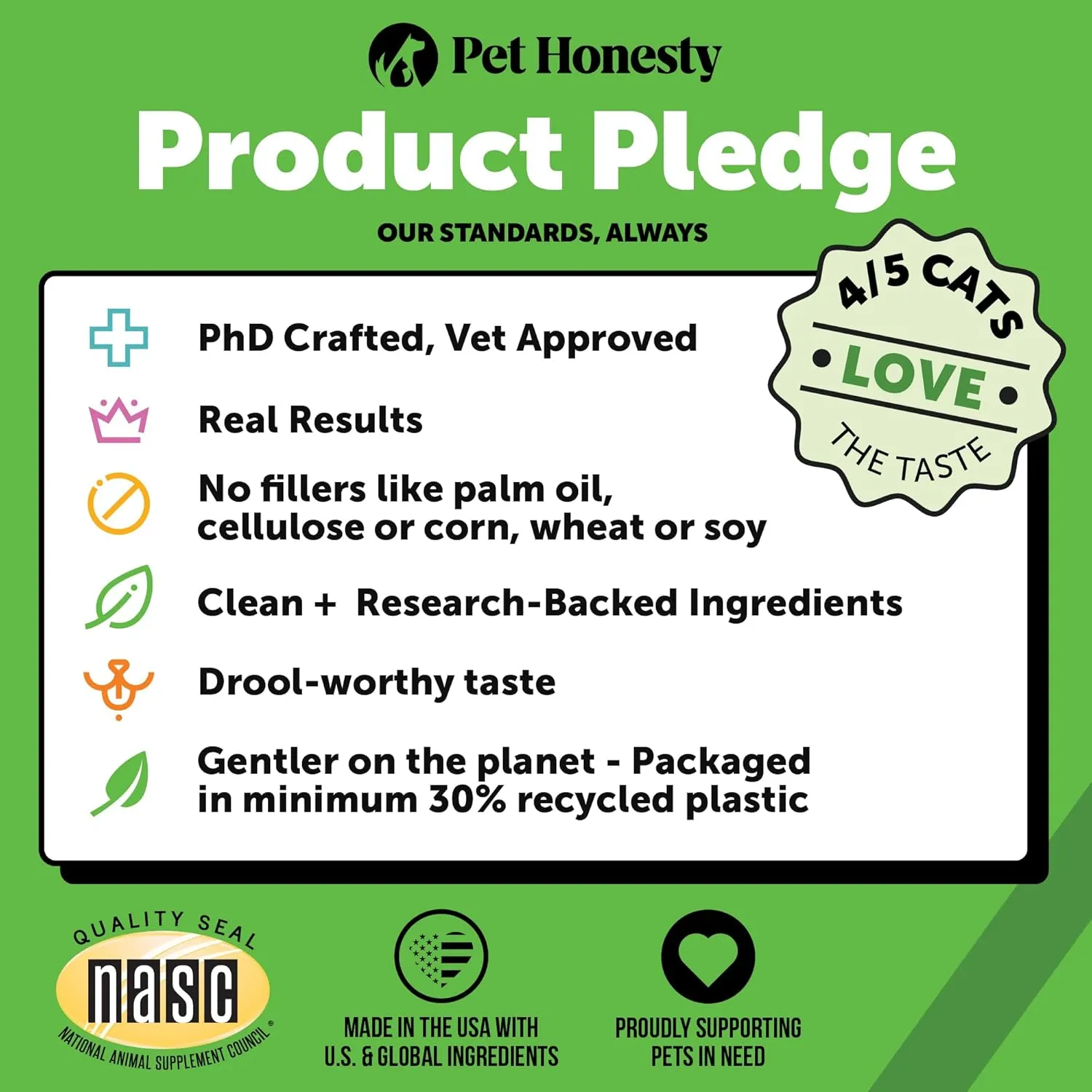 Pet Honesty Cat Probiotics Gut   Immune Health Crunchy & Creamy Chews - Digestive Health, Supports Gut Health, Immunity, Healthy Digestion   Cat Constipation Relief - Chicken 30-Day Supply