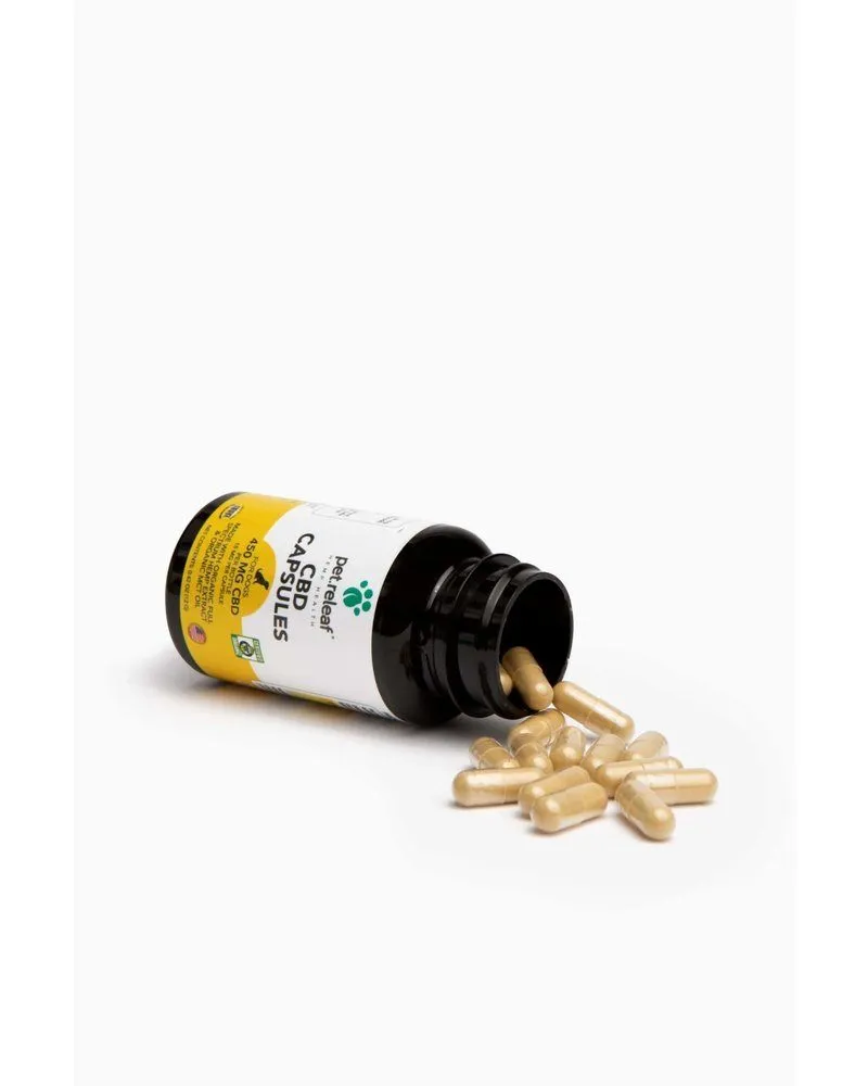 Pet Releaf CBD Hemp Oil Capsules 150mg Travel Tin Dog and Cat Health Supplements - 10 Pack