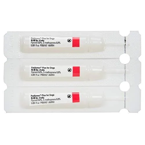 PetArmor Plus for Dogs, Flea and Tick Prevention for Large Dogs (45-88 Pounds), Includes 6 Month Supply of Topical Flea Treatments