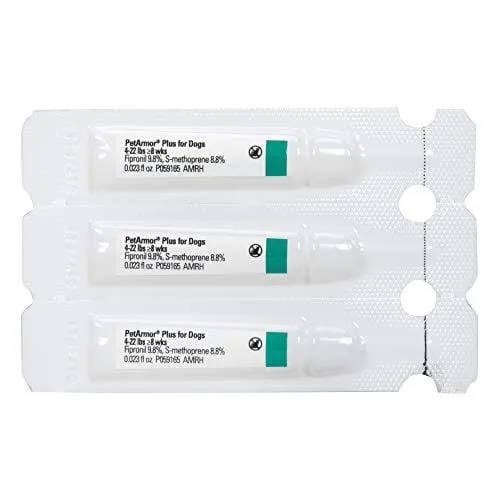PetArmor Plus for Dogs, Flea and Tick Prevention for Small Dogs (5-22 Pounds), Includes 6 Month Supply of Topical Flea Treatments