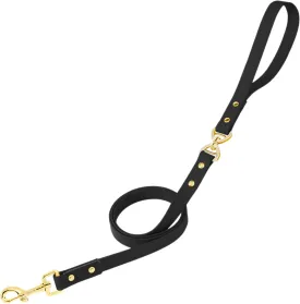 PetBonus No Tangle Waterproof Dog Leash, 5 FT Odor Proof Walking Training Lead, Non-Slip and Easy to Clean Puppy leashes for Small Medium Breeds Dogs (Black, S