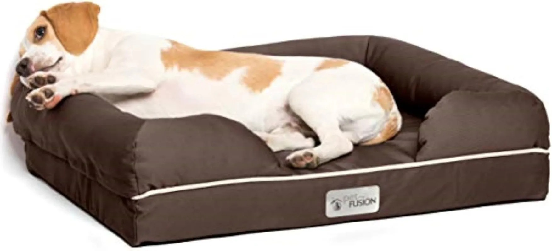 Petfusion Ultimate Dog Bed, Orthopedic Memory Foam, Multiple Sizes and Colors, Medium Firmness Pillow, Waterproof Liner, YKK Zippers, Breathable 35% Cotton Cover