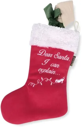 P.L.A.Y. Cute Plush Dog Toys - Merry Woofmas Christmas Themed Durable Squeaker Chew Toy, Great for Puppies & Small, Medium, Large Dog Breeds - Machine Washable, Recycled Materials (Good Dog Stocking)