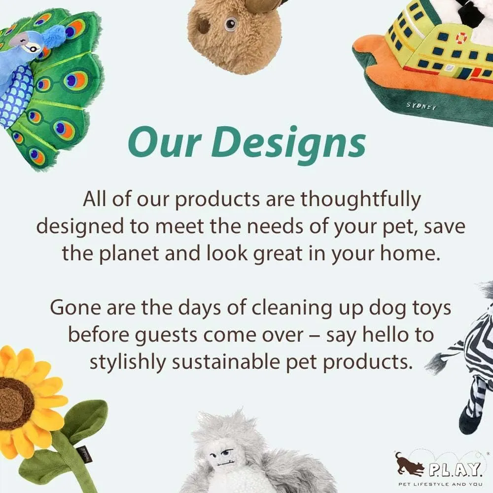 P.L.A.Y. Cute Plush Dog Toys - Merry Woofmas Christmas Themed Durable Squeaker Chew Toy, Great for Puppies & Small, Medium, Large Dogs - Machine Washable, Recycled Materials (Christmas Eve Cookies)