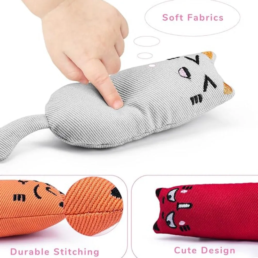 plush cat toys catnip chewing teeth catmint claw bite playing cats supply ✈️ free.shipping