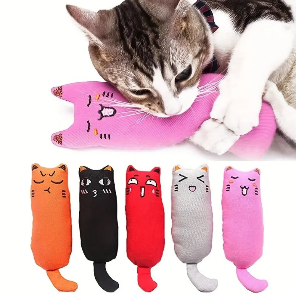 plush cat toys catnip chewing teeth catmint claw bite playing cats supply ✈️ free.shipping